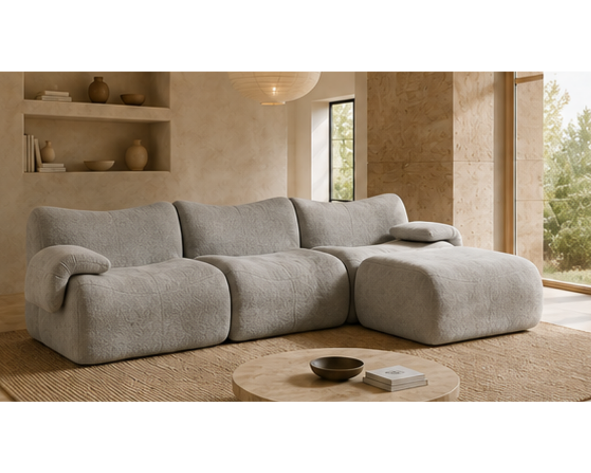 Canapé d'angle modulable en chenille | NOVO