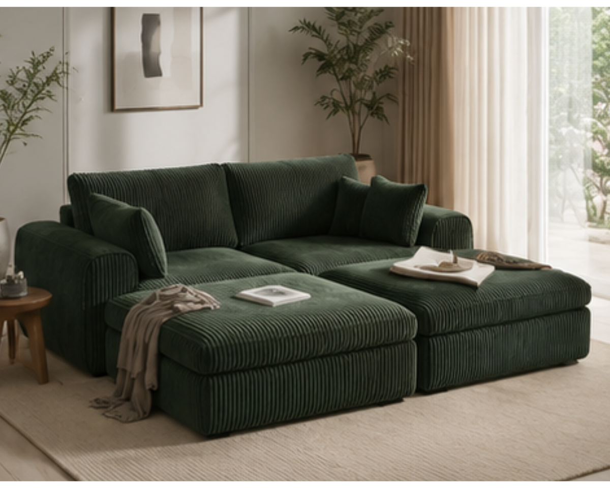 Canapé modulable en velours côtelé | NÉVO