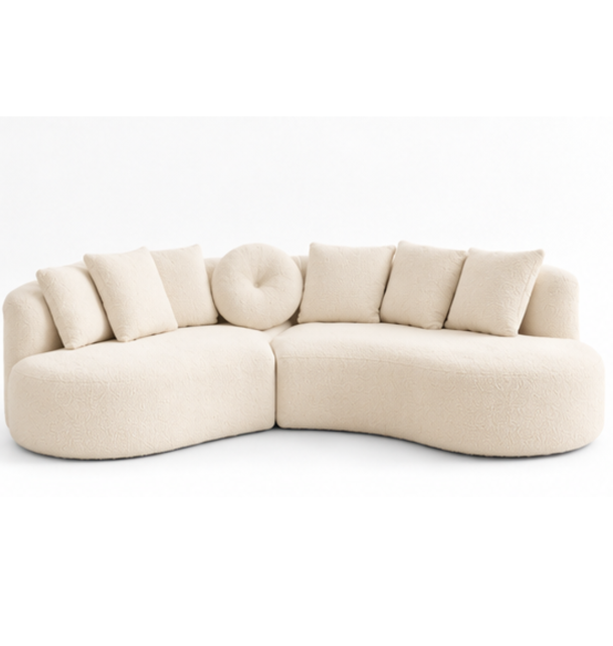 Canapé modulable incurvé en chenille | RODO