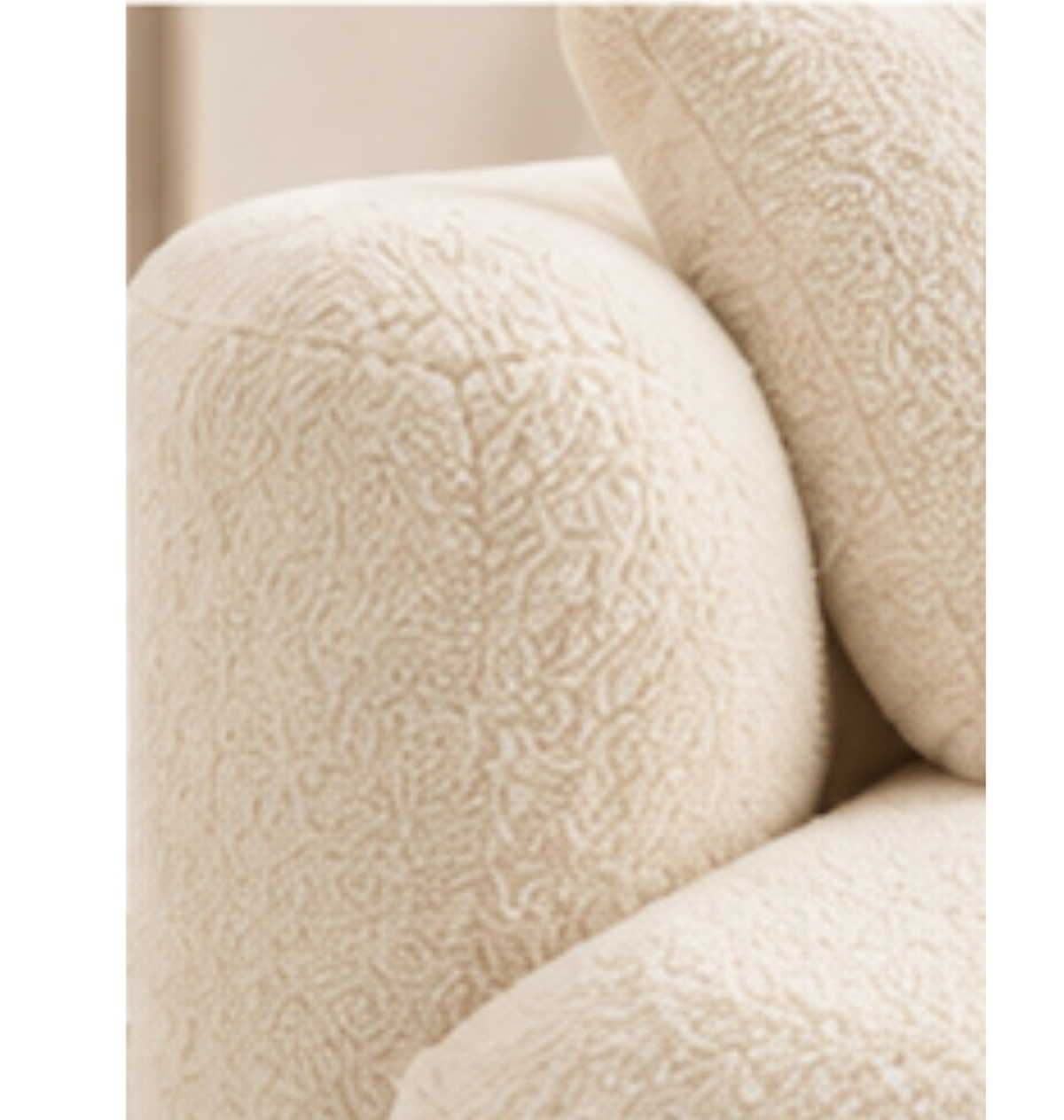 Canapé modulable incurvé en chenille | RODO