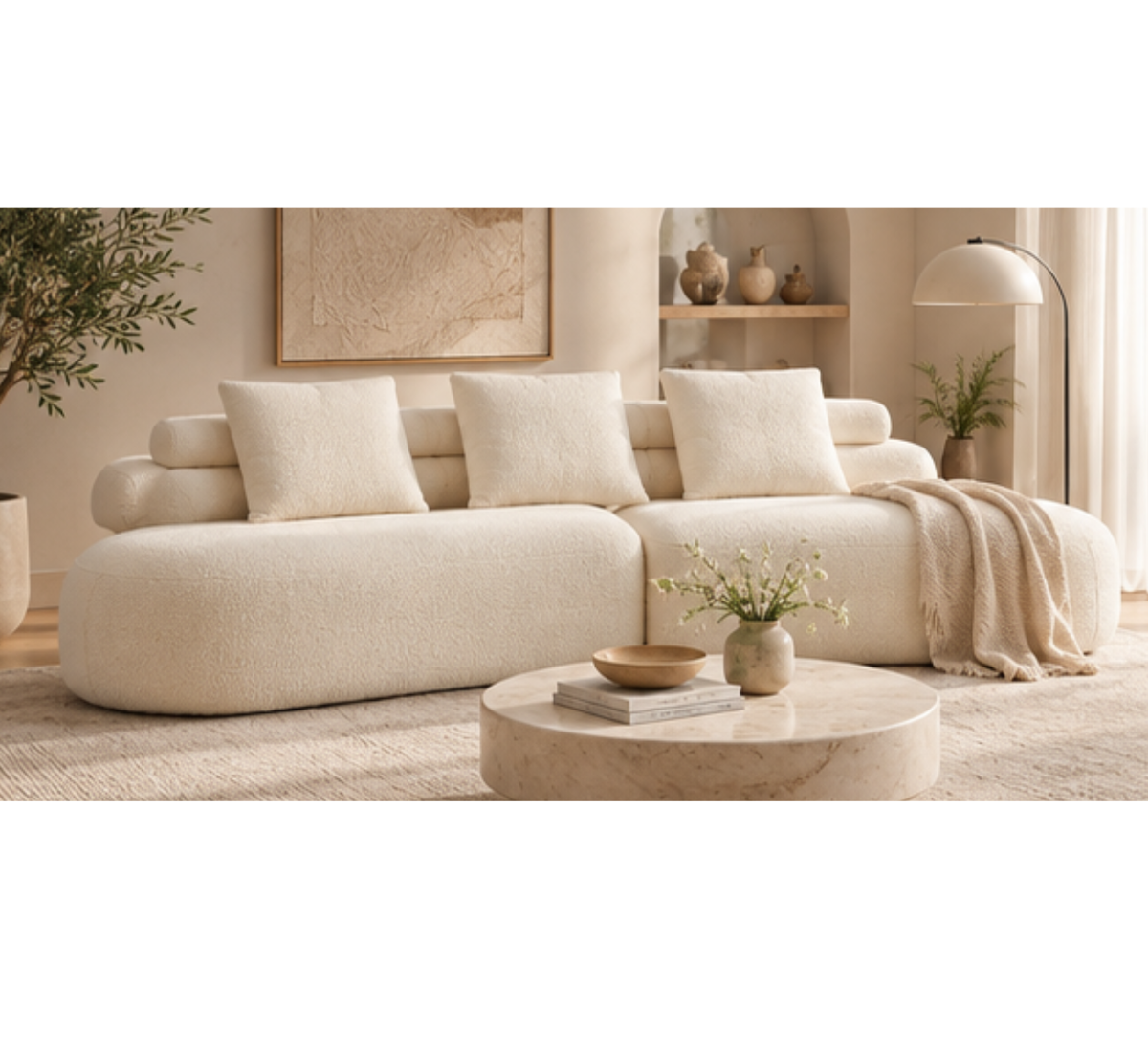 Canapé modulable en chenille | LUNO