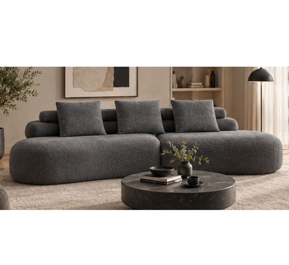 Canapé modulable en chenille | LUNO