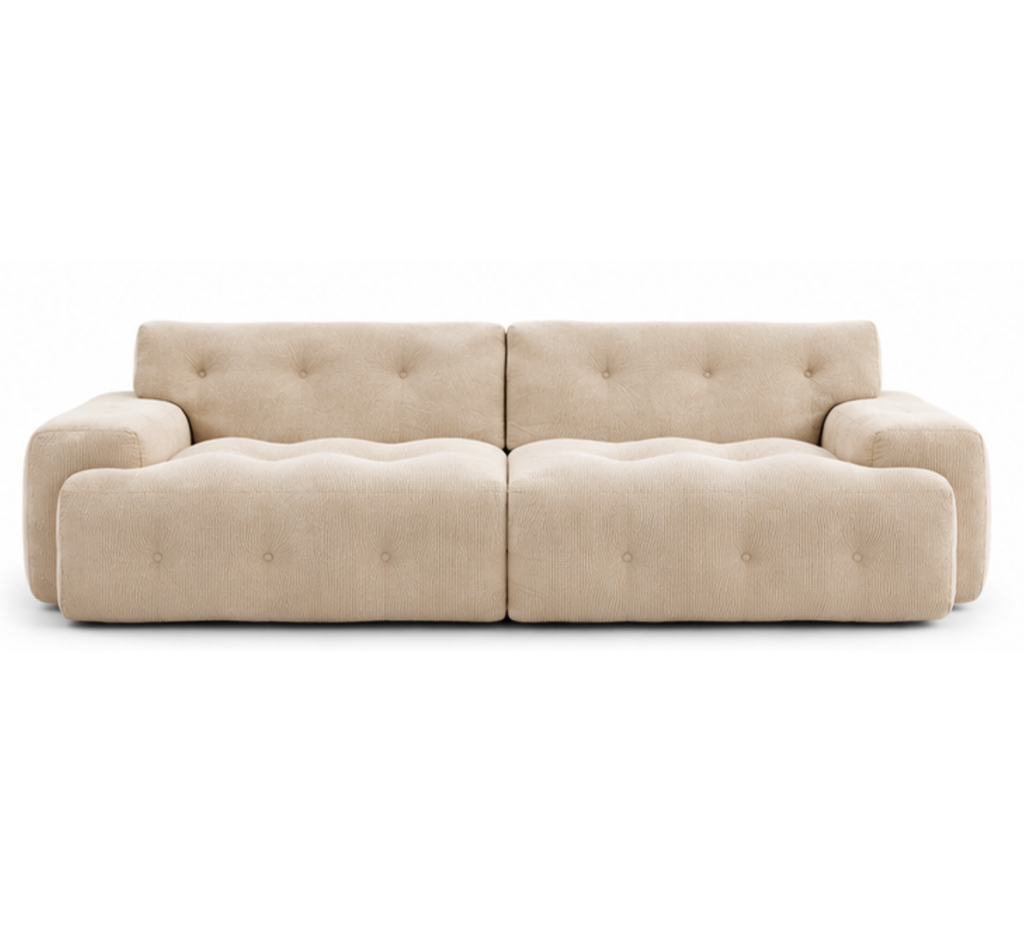 Canapé rembourré avec assise profonde en chenille | ÉREO
